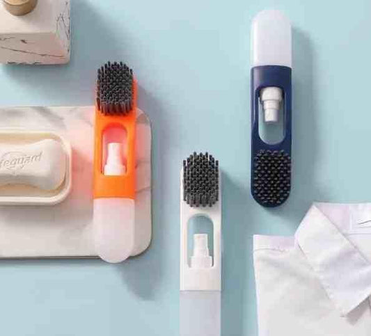 Multi-Purpose Shoes Brush with Refillable Container (Pack of 1)